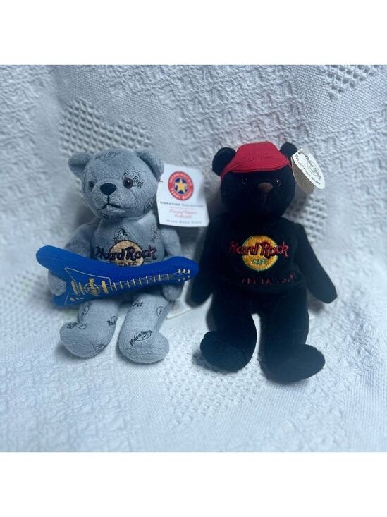 Hard Rock Cafe Other - Set of 2 Vintage Hard Rock Cafe Plush Bean Bag Bears Niagara Falls Chicago Tags